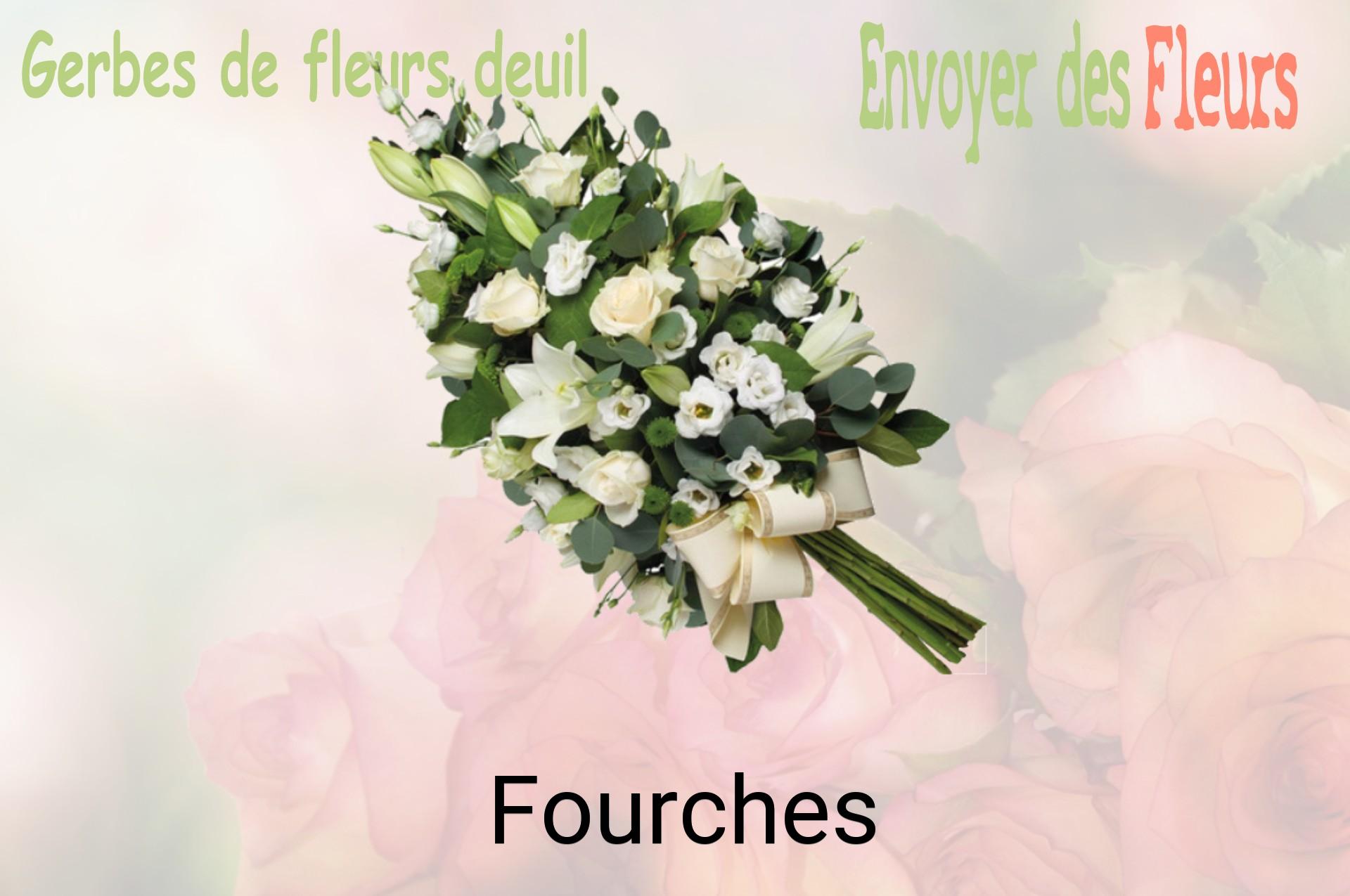 Gerbe de fleurs de deuil livrée à Fourches